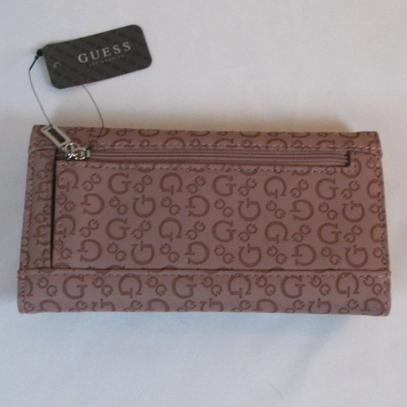 Guess Dusty Mauve Ophelea SLG Slim Tri-fold Clutch Wallet Style SE911051 NWT - Picture 2 of 5